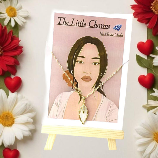 Anti-Tarnish  Birch Leaf Charm Necklace.