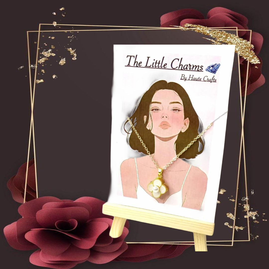 Anti-Tarnish Spinning Flower Charm Necklace