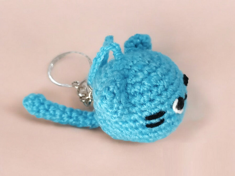 Haute Crafts Handmade Crochet Cute Catty Keychain (Washable Keychain)