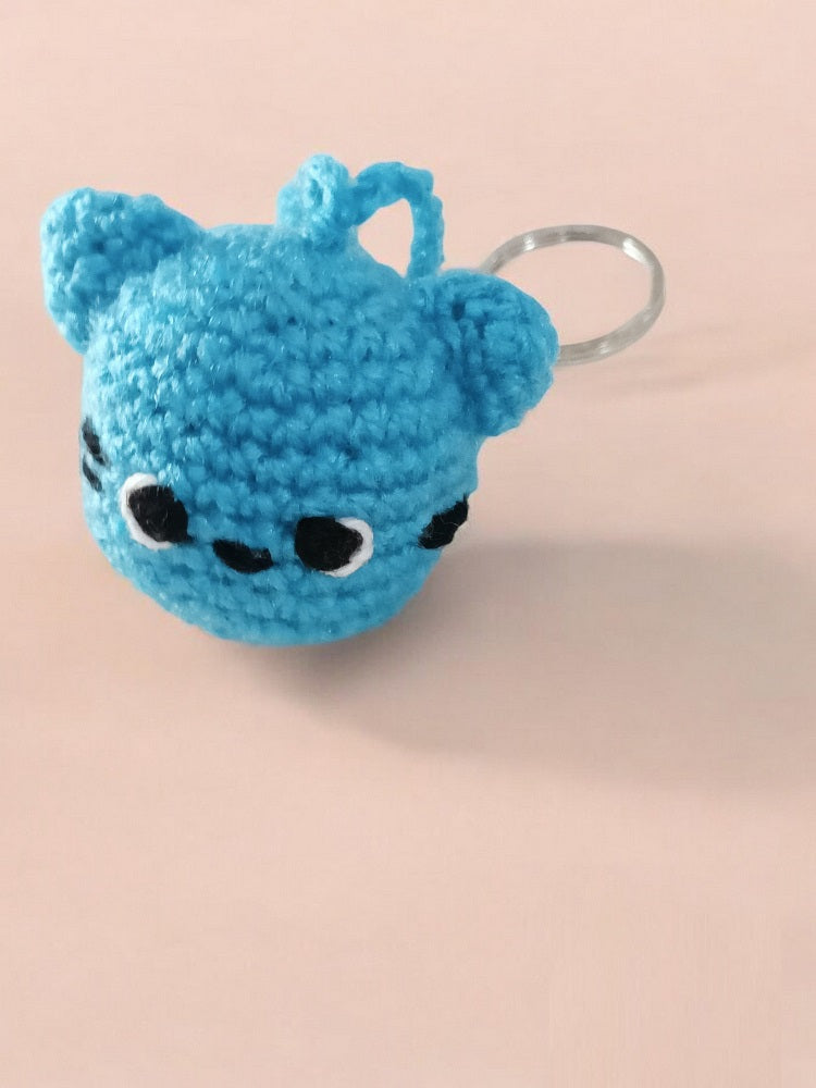 Haute Crafts Handmade Crochet Cute Catty Keychain (Washable Keychain)