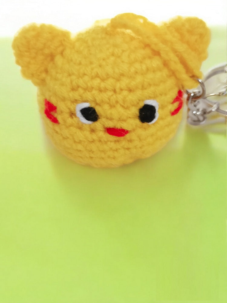 Haute Crafts Handmade Crochet Cute Catty Keychain (Washable Keychain)