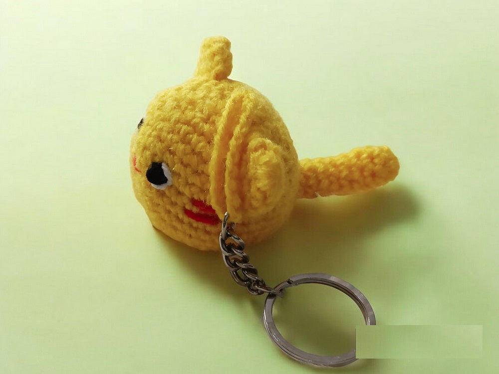 Haute Crafts Handmade Crochet Cute Catty Keychain (Washable Keychain)
