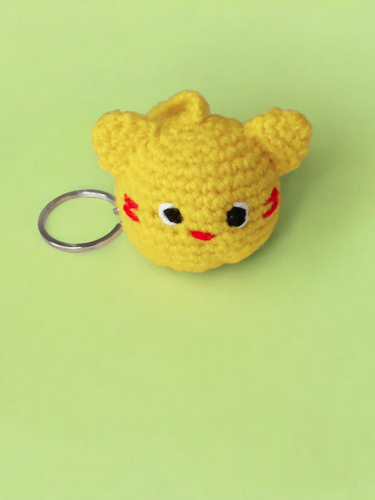 Haute Crafts Handmade Crochet Cute Catty Keychain (Washable Keychain)