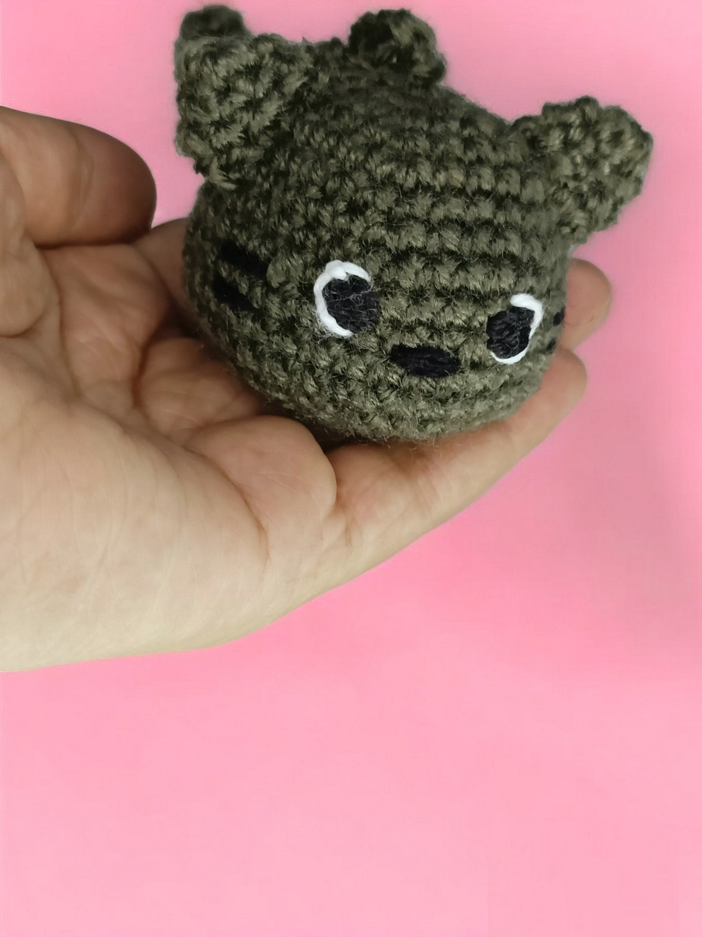 Haute Crafts Handmade Crochet Cute Catty Keychain (Washable Keychain)