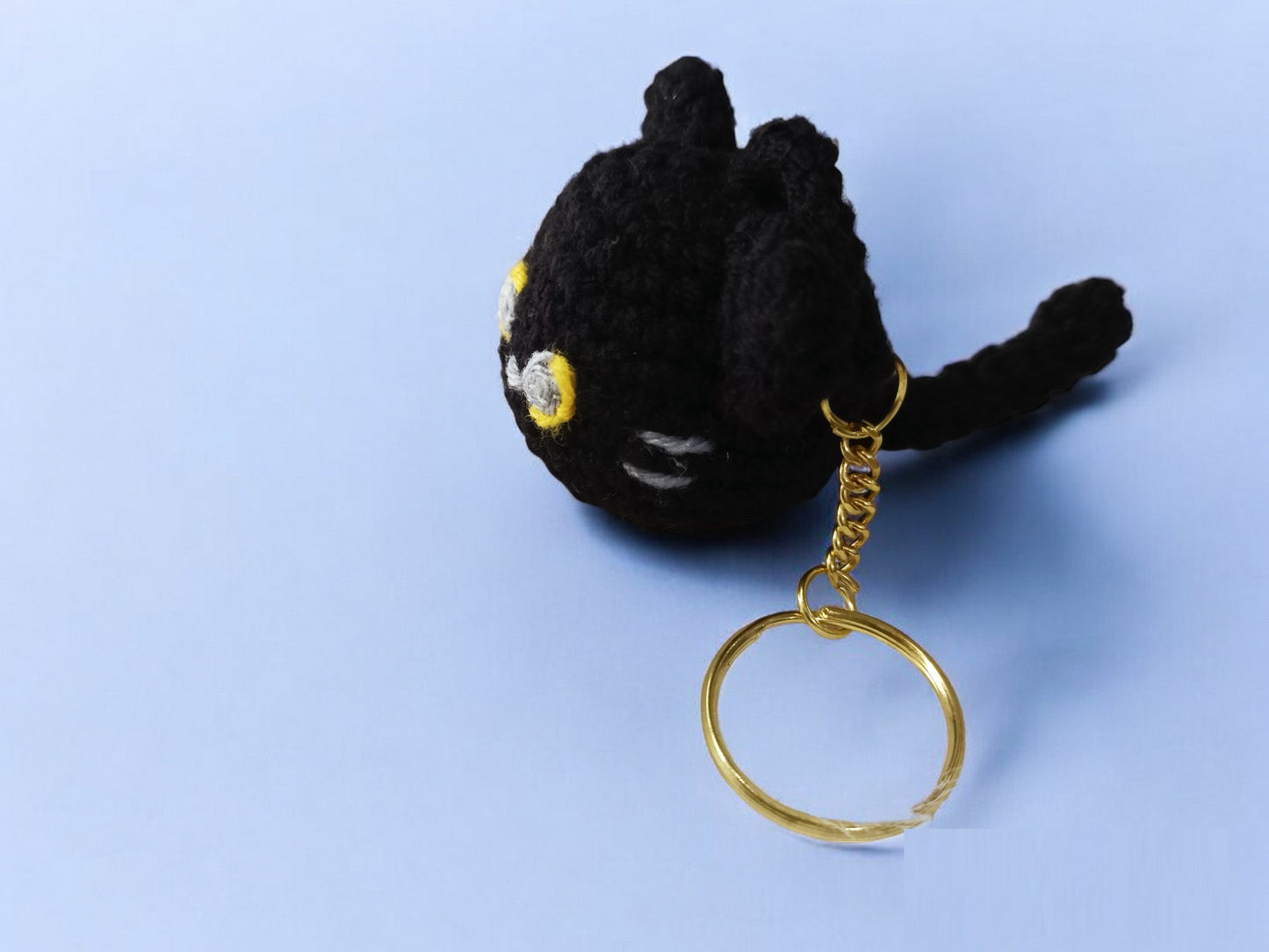 Haute Crafts Handmade Crochet Cute Catty Keychain (Washable Keychain)