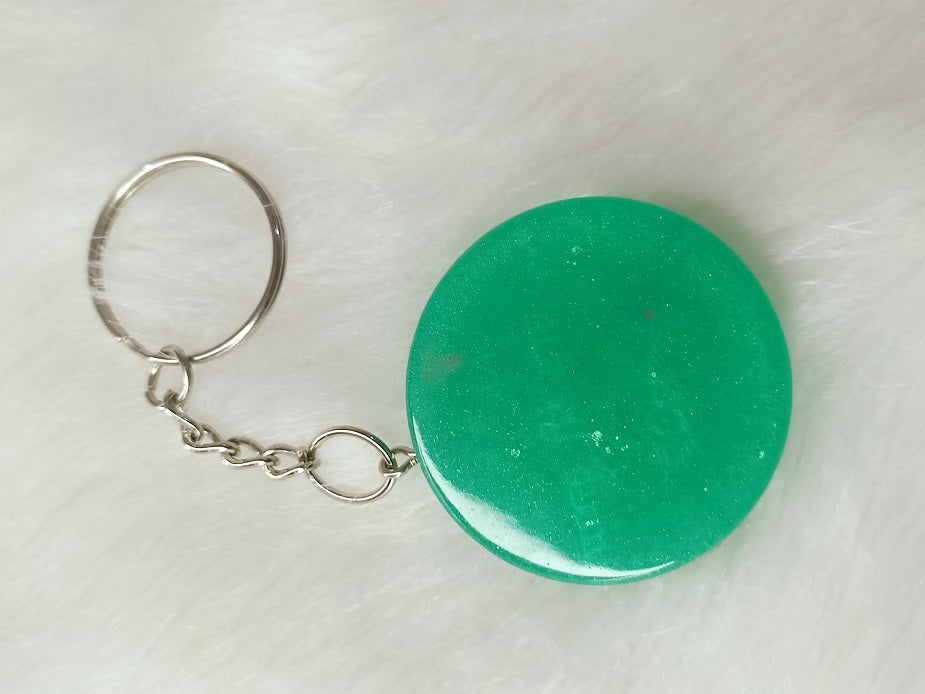 Haute Crafts "Jai Shree Krishna" Theme Keychain - Resin Alphabet Initial Letter Keychain Key Ring for Women Girls Purse Handbags, Bike, Car Keyring.Home, Small Gifts