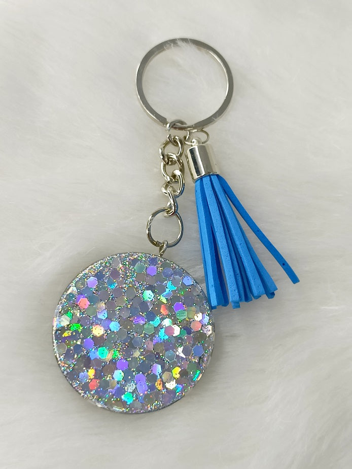 Haute Crafts "Faith with Butterfly" Theme Keychain - Resin Alphabet Initial Letter Keychain Key Ring for Women Girls Purse Handbags, Bike, Car Keyring.Home, Small Gifts