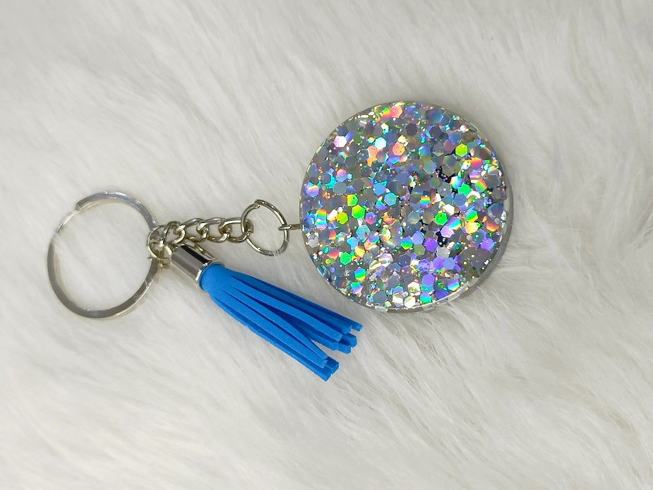 Haute Crafts "Drive Safe" Theme Keychain - Resin Alphabet Initial Letter Keychain Key Ring for Women Girls Purse Handbags, Bike, Car Keyring.Home, Small Gifts