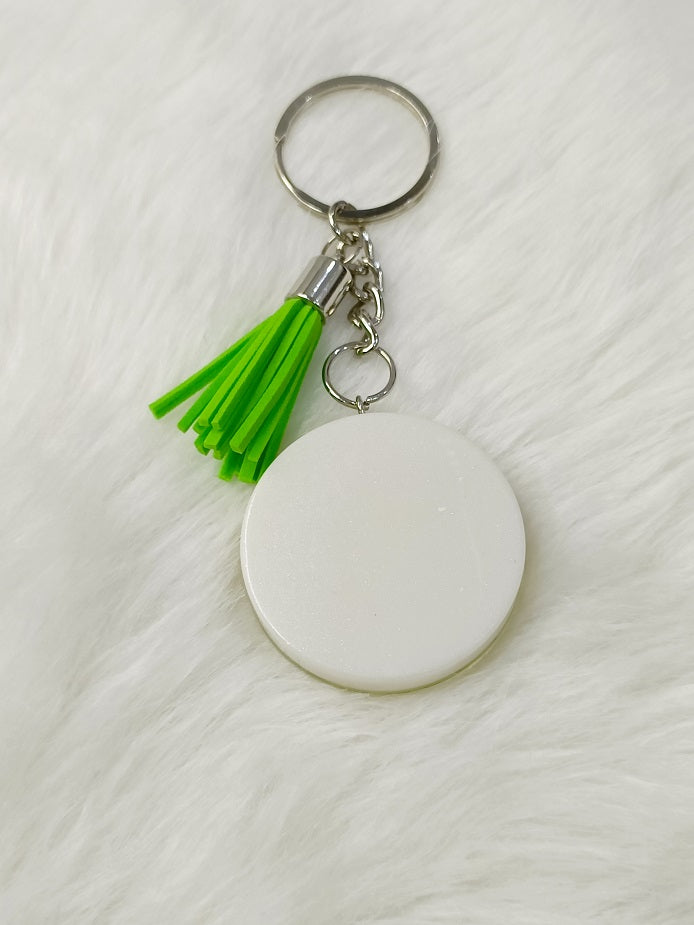 Haute Crafts "Be Brave" Theme Keychain - Resin Alphabet Initial Letter Keychain Key Ring for Women Girls Purse Handbags, Bike, Car Keyring.Home, Small Gifts