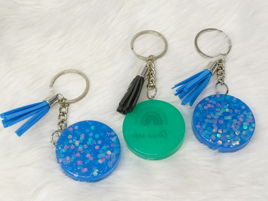 Haute Crafts "Drive Safe" Theme 3 pcs combo Keychain - Resin Alphabet Initial Letter Keychain Key Ring for Women Girls Purse Handbags, Bike, Car Keyring.Home, Small Gifts