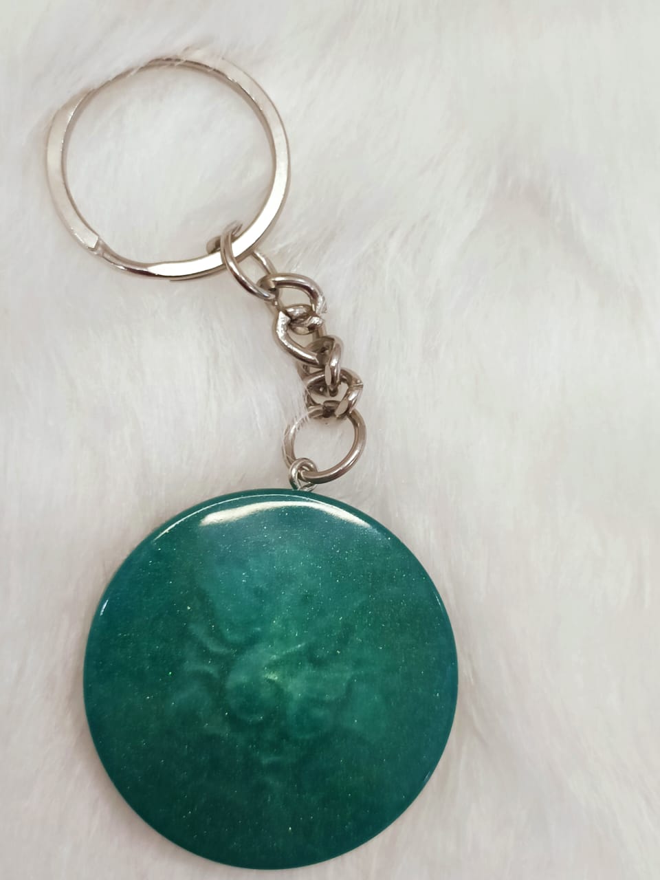 Haute Crafts "Shree Ganesh" Theme Keychain , Resin Alphabet Initial Letter Keychain Key Ring for Women Girls Purse Handbags, Bike, Car Keyring.Home, Small Gifts