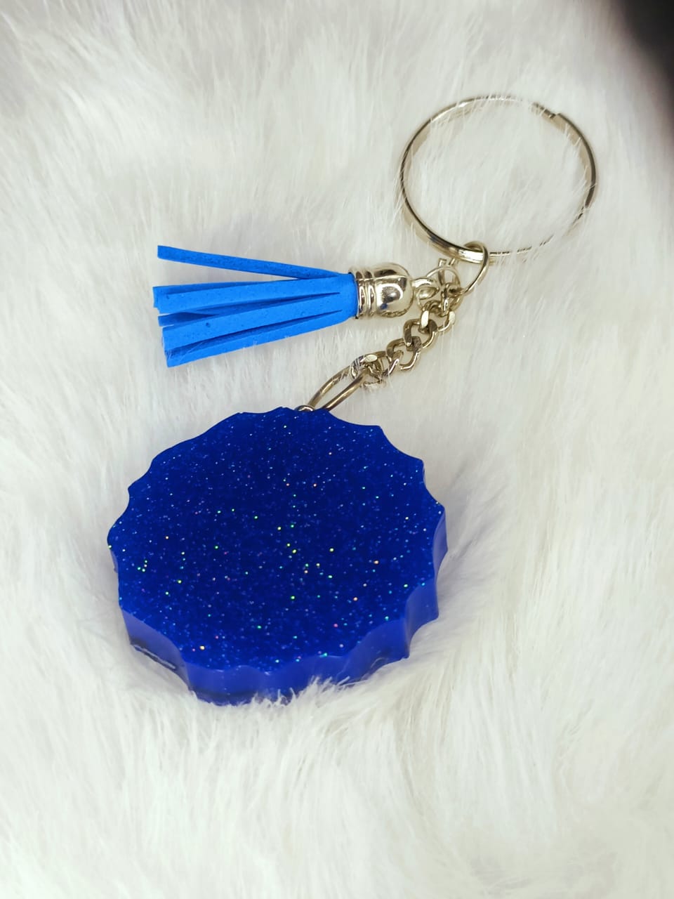 Haute Crafts Ganesh ji Theme with Tassel ,Resin Keychain Key Ring for Women, Girls Purse ,Handbags, Car, Bike.