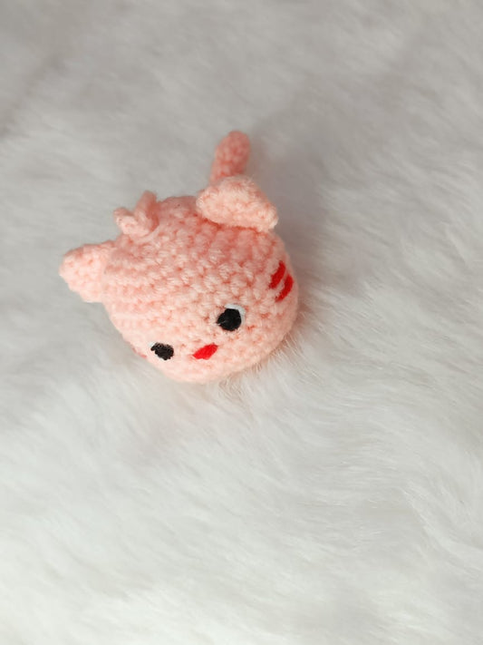 Haute Crafts Handmade Crochet Cute Catty Keychain (Washable Keychain)