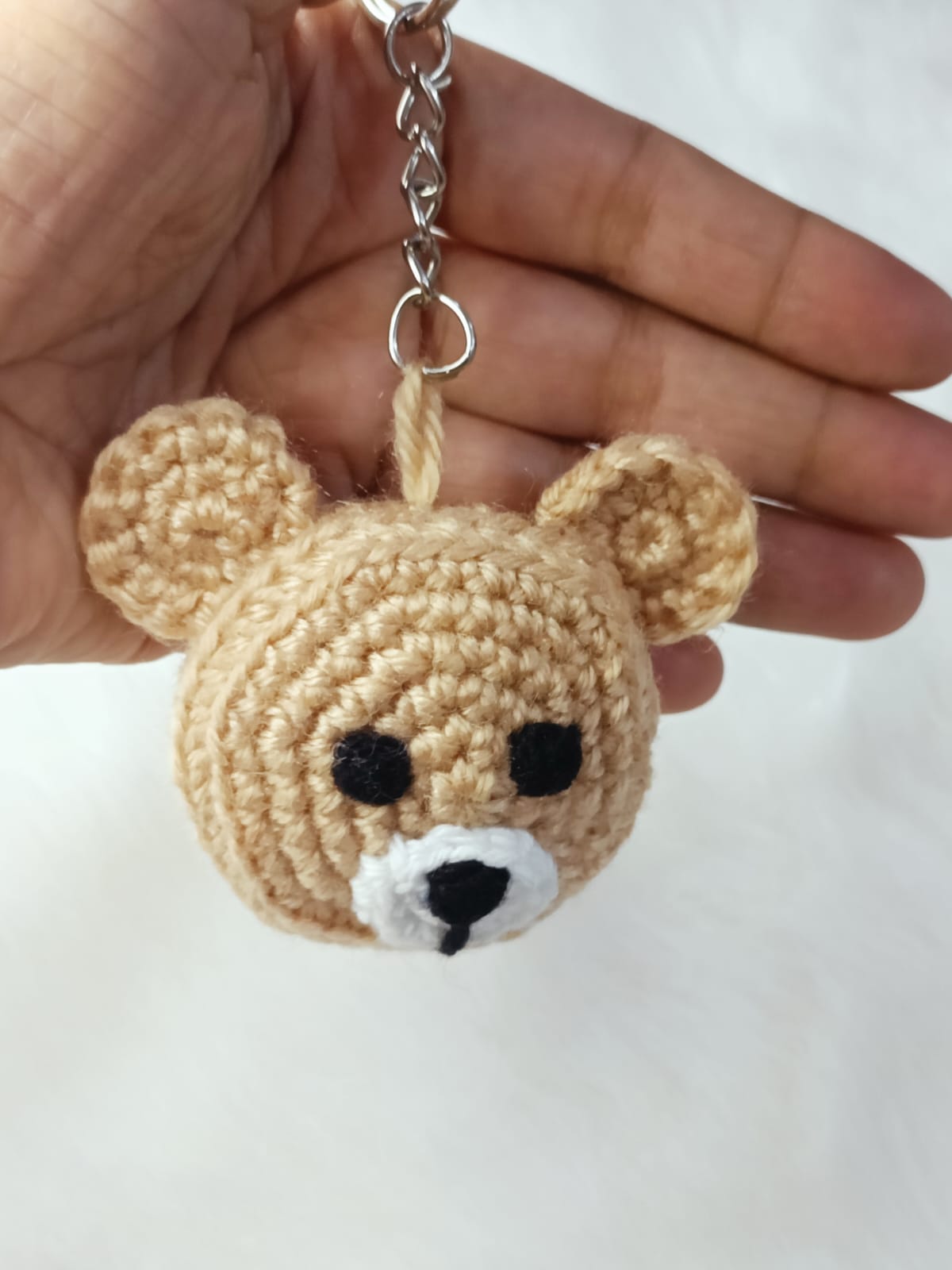 Haute Crafts Handmade Crochet Teddy Bear Keychain (Washable Keychain)