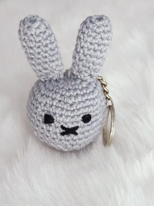 Haute Crafts Handmade Crochet Cute Miffy Keychain (Washable Keychain)