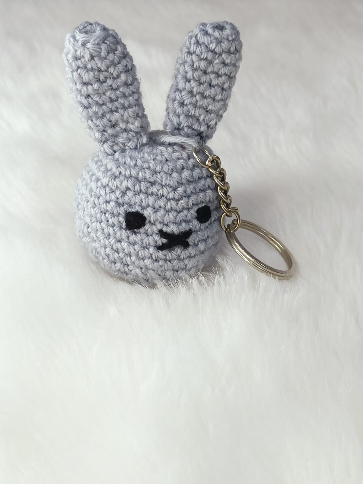 Haute Crafts Handmade Crochet Cute Miffy Keychain (Washable Keychain)