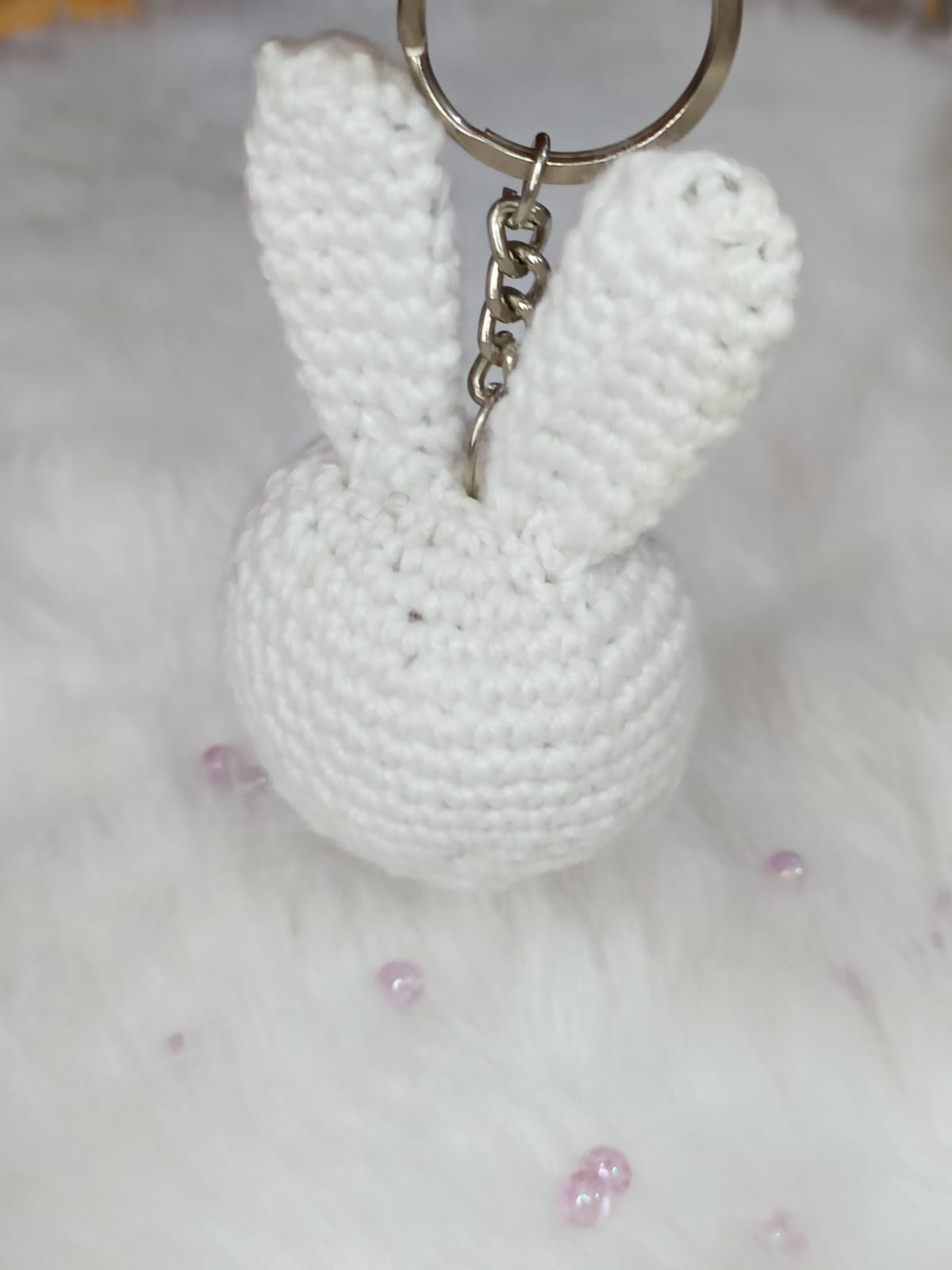 Haute Crafts Handmade Crochet Cute Miffy Keychain (Washable Keychain)