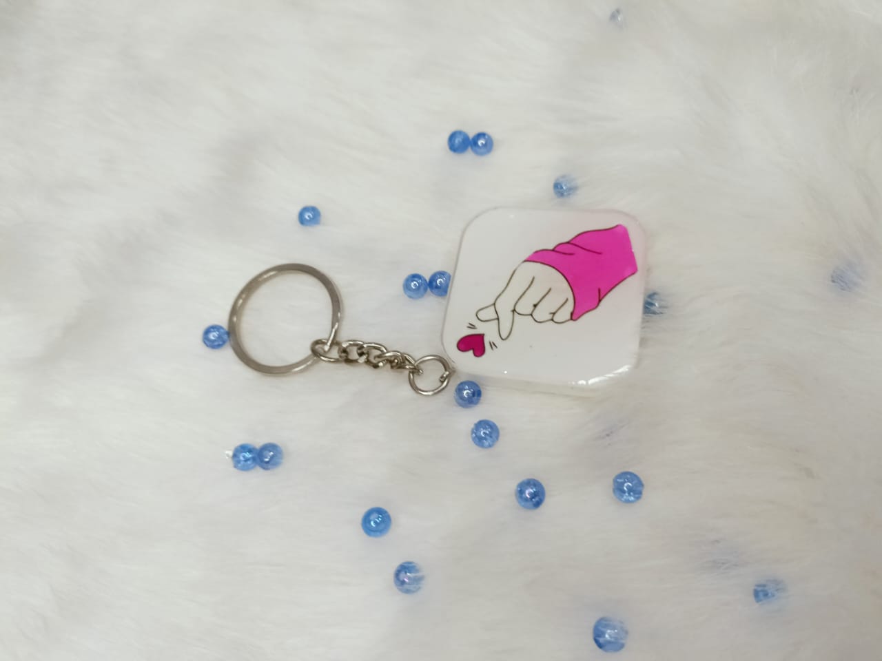 Haute Crafts "Love Theme" Key Ring for Women Girls Purse Handbags, Bike, Car Keyring, Home, Small Gifts