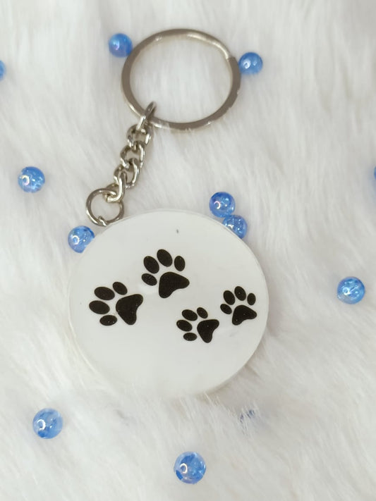 Haute Crafts "Puppy Feet" Key Ring for Women Girls Purse Handbags, Bike, Car Keyring, Home, Small Gifts