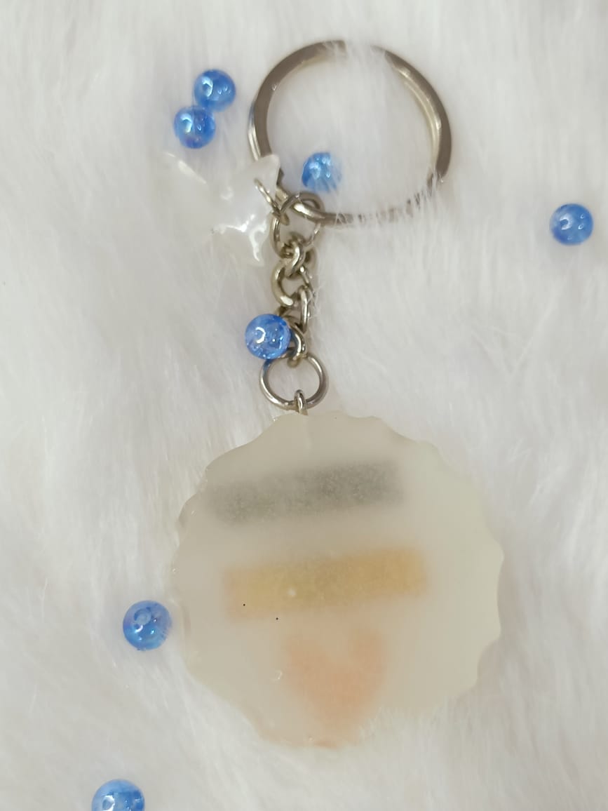 Haute Crafts "Hello Sunshine" (Glow in Night Dark) KeyRing for Women Girls Purse Handbags, Bike, Car Keyring, Home, Small Gifts