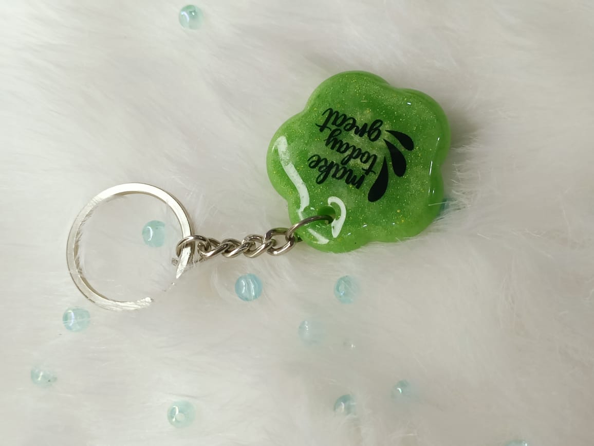 Haute Crafts " Make Today Great Theme" Key Ring for Women Girls Purse Handbags, Bike, Car Keyring, Home, Small Gifts