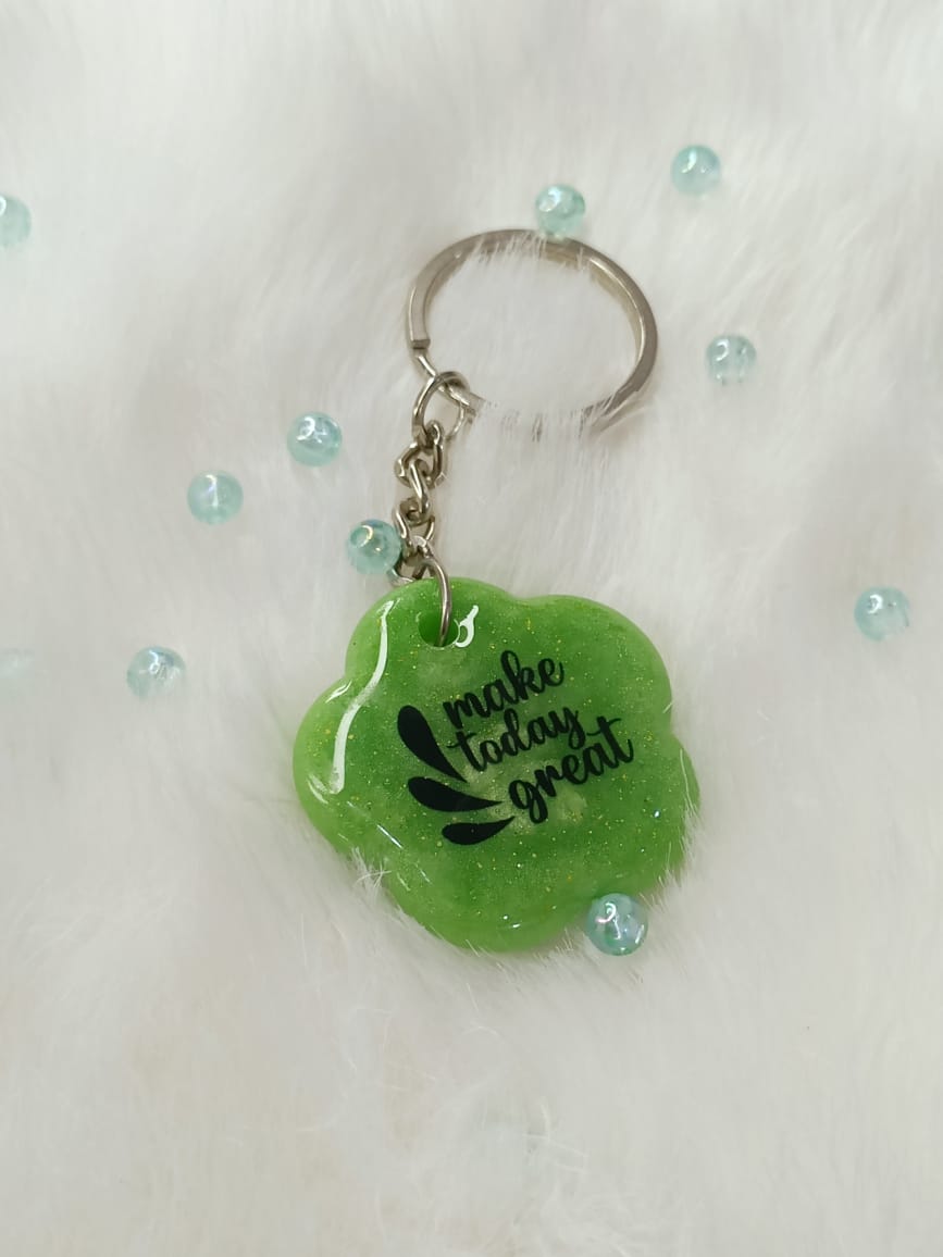 Haute Crafts " Make Today Great Theme" Key Ring for Women Girls Purse Handbags, Bike, Car Keyring, Home, Small Gifts