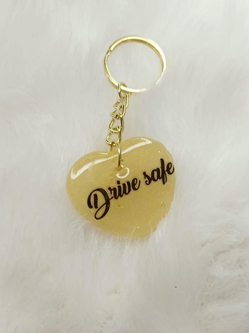Haute Crafts "Drive Safe Theme"Key Ring for Women Girls Purse Handbags, Bike, Car Keyring, Home, Small Gifts