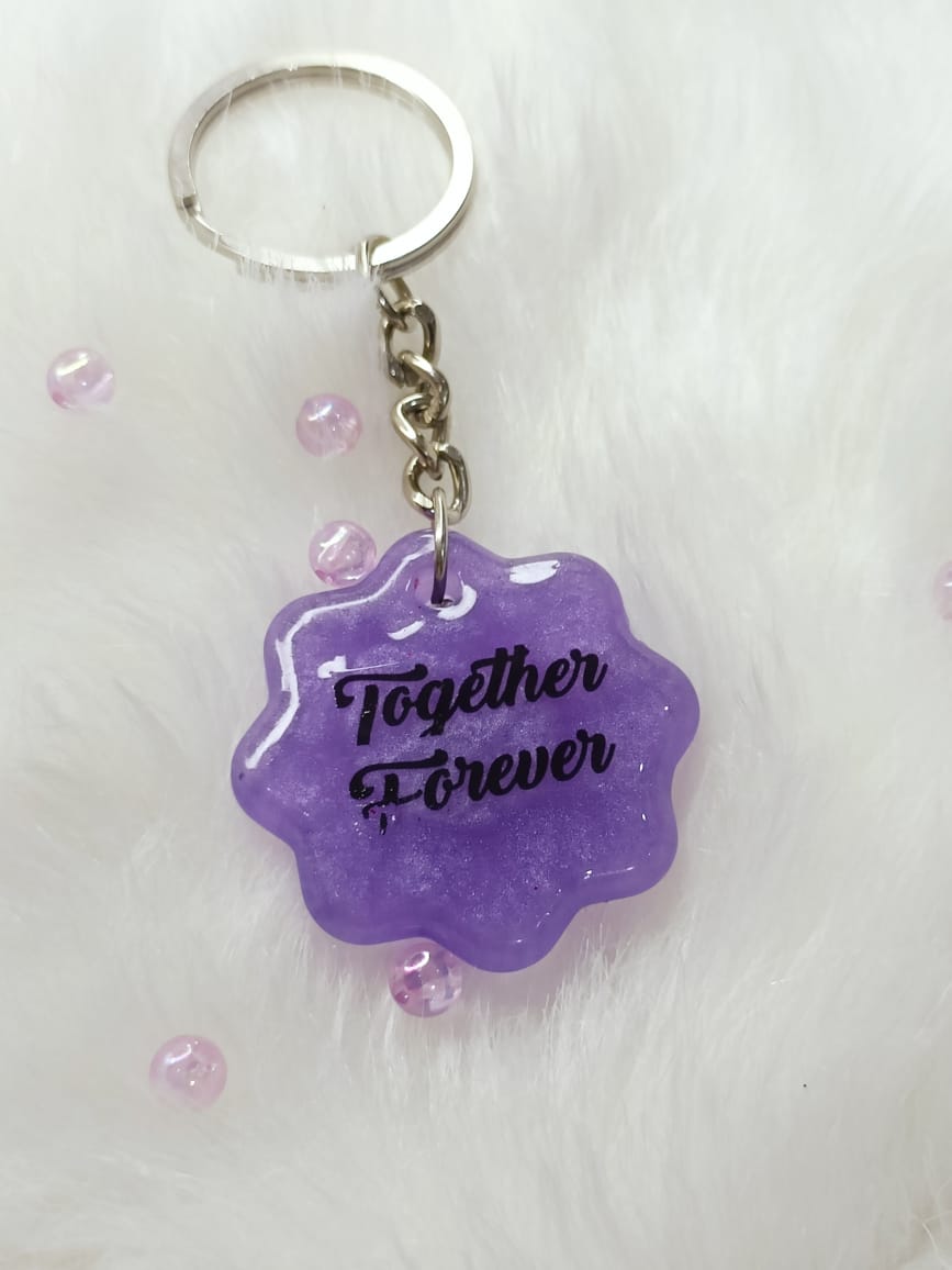 Haute Crafts "Together Forever Theme"Key Ring for Women Girls Purse Handbags, Bike, Car Keyring, Home, Small Gifts