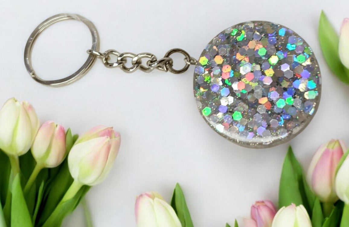 Haute Crafts "Drive Safe Theme Keychain - Resin Alphabet Initial Letter Keychain Key Ring for Women Girls Purse Handbags, Bike, Car Keyring.Home, Small Gifts