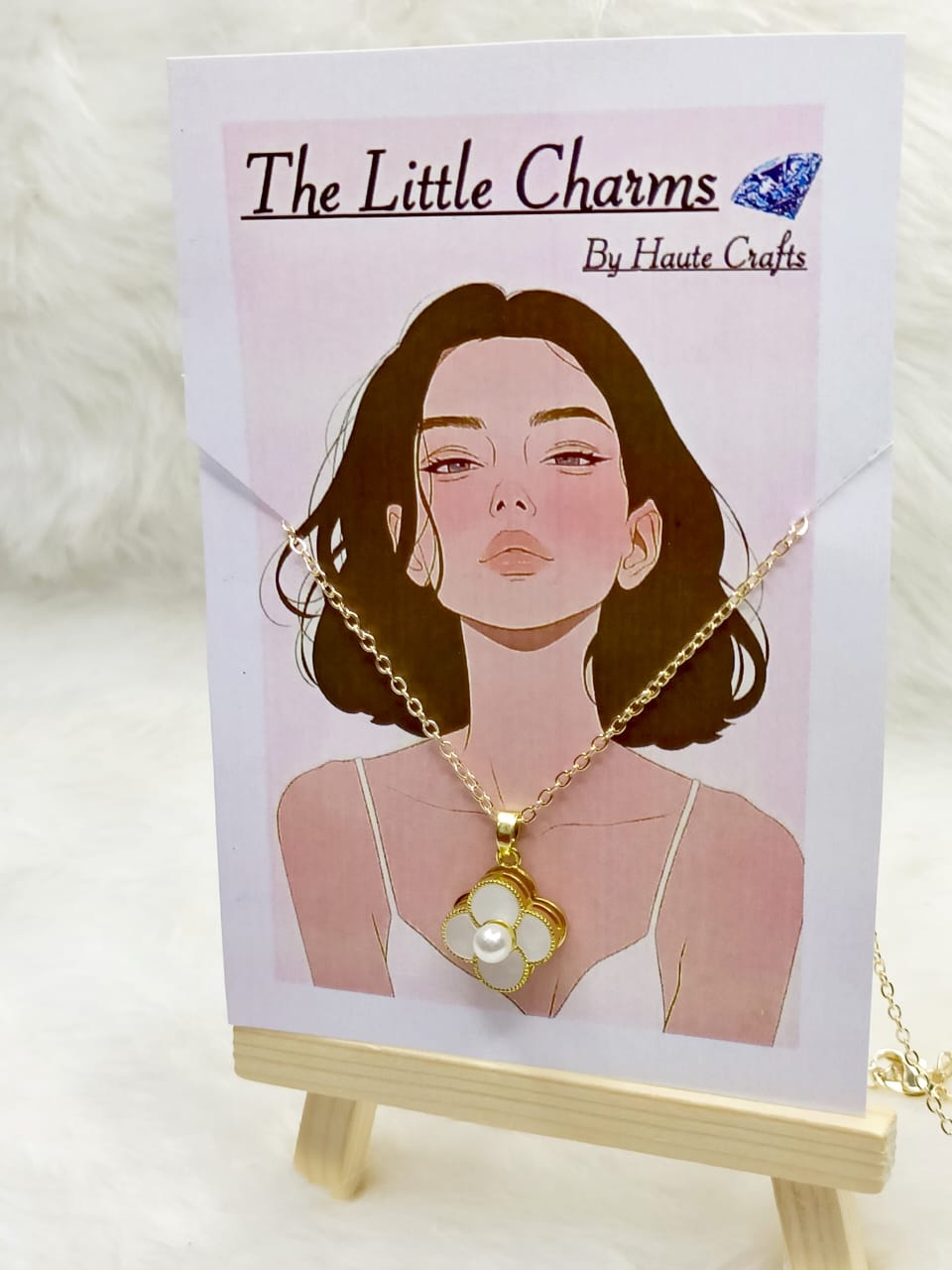 Anti-Tarnish Spinning Flower Charm Necklace