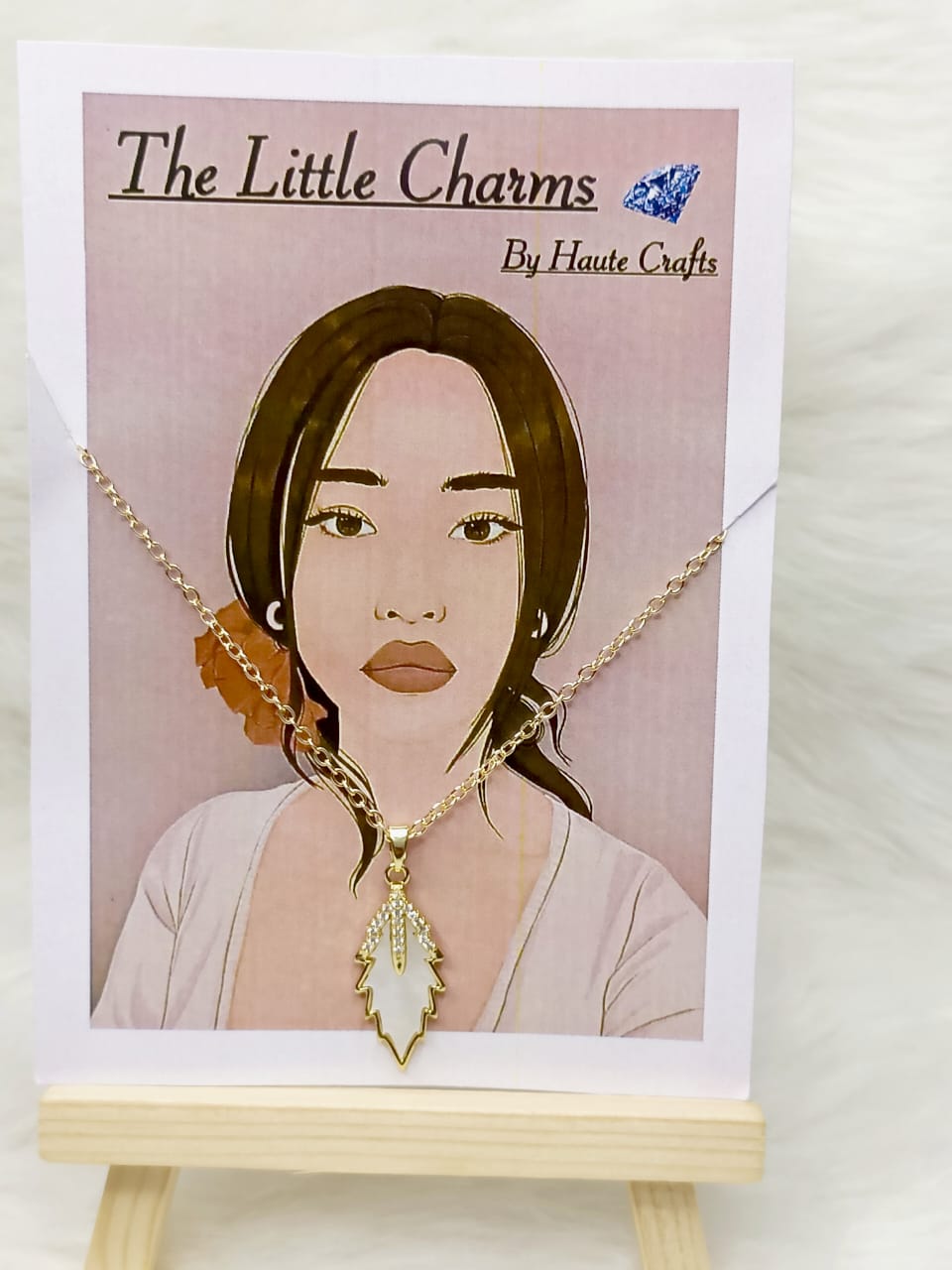 Anti-Tarnish Birch Leaf Charm Necklace.