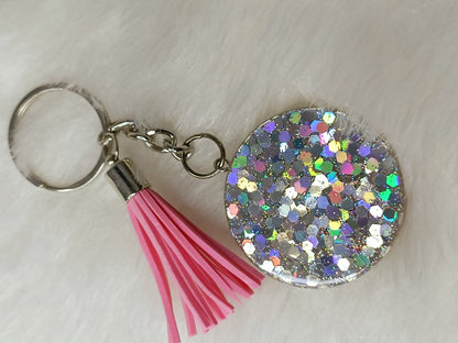 Haute Crafts "Drive Safe" Theme Keychain - Resin Alphabet Initial Letter Keychain Key Ring for Women Girls Purse Handbags, Bike, Car Keyring.Home, Small Gifts 
