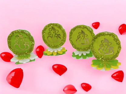 Haute Crafts 2.5 Inch Resin art Handcrafted Premium "Ganesha" for Car Dashboard, Home Decor, Puja Ghar and Gifting.
