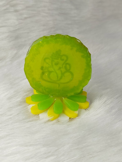 Haute Crafts 2.5 Inch Resin art Handcrafted Premium "Ganesha" for Car Dashboard, Home Decor, Puja Ghar and Gifting.