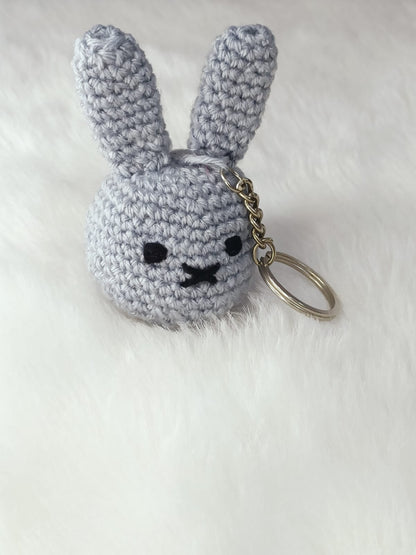 Haute Crafts Handmade Crochet Cute Miffy Keychain (Washable Keychain)