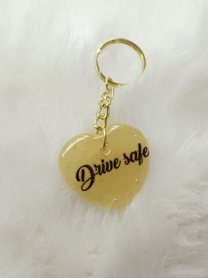Haute Crafts "Drive Safe Theme"Key Ring for Women Girls Purse Handbags, Bike, Car Keyring, Home, Small Gifts